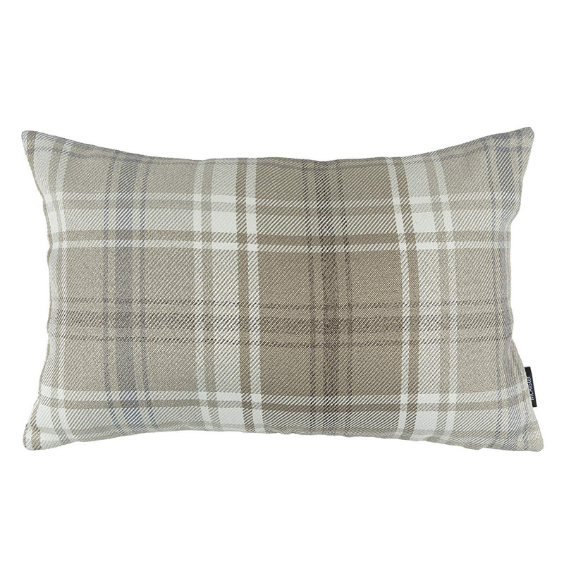 Griffith Plaid Rectangular Cushion Cover, 30 x 50cm, Natural Beige