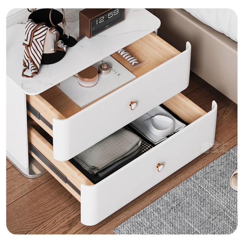 Solid Pine Wood Wardrobe with Drawers, Beige
