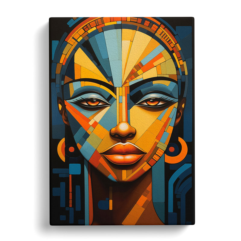 African Woman Orphism - Wrapped Canvas, 76cm H x 50cm W x 3cm D