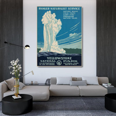 Alcott Hill® Ranger Naturalist Service Gallery Wrapped Canvas Art: Yellowstone National
