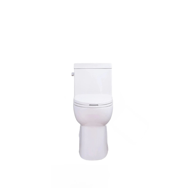 1.28 GPF Tornado Flush One-piece Toilet Elongated,Siphonic Side Press Single Flush,17" ADA Comfort Chair Height Seat,Soft Closing Seat, 1000g MAP Flushing Score Toilet