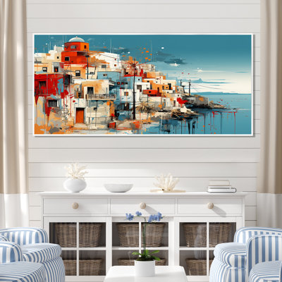 Paysage coloré de la Grèce de Santorin I - Santorini, art mural