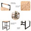 2 tabourets de bar en jacinthe d'eau tissés - Support en métal polyvalent pour les maisons et les bureaux l 15,69 po x H 31,5 po