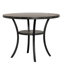 Table de bar ronde en bois 36 pouces avec pieds évasés, gris-1970345111-1970345108-2007306466