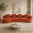 Tissu orange foncé sélectionné