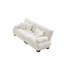 Chenille - espace de vie blanc - canapé-lit 2 places avec coussins Design élégant et confortable