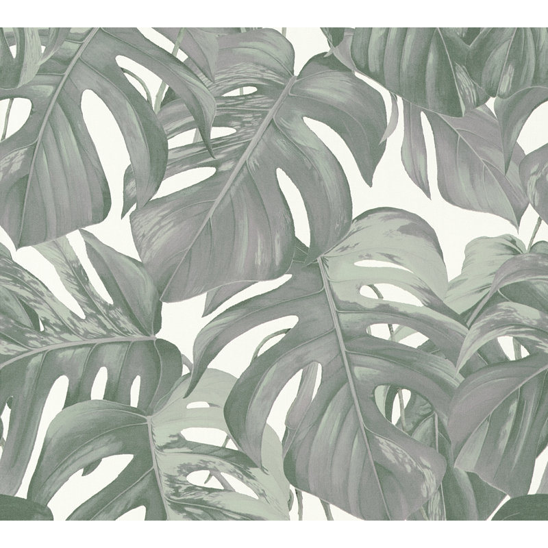 Dream Again 1005cm x 53cm Matte Wallpaper Roll, Green/White/Grey
