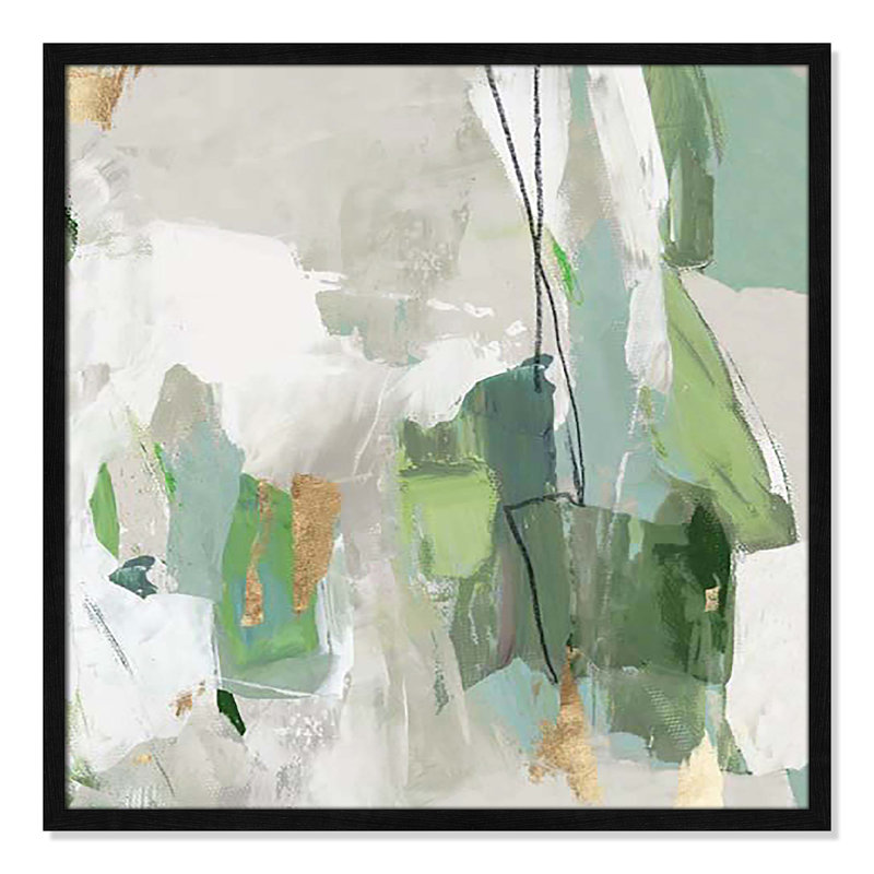«Enchanted Emerald II» par Tom Reeves, H 27,5 po x l 27,5 po x P 0,75 po, Cadre noir mince