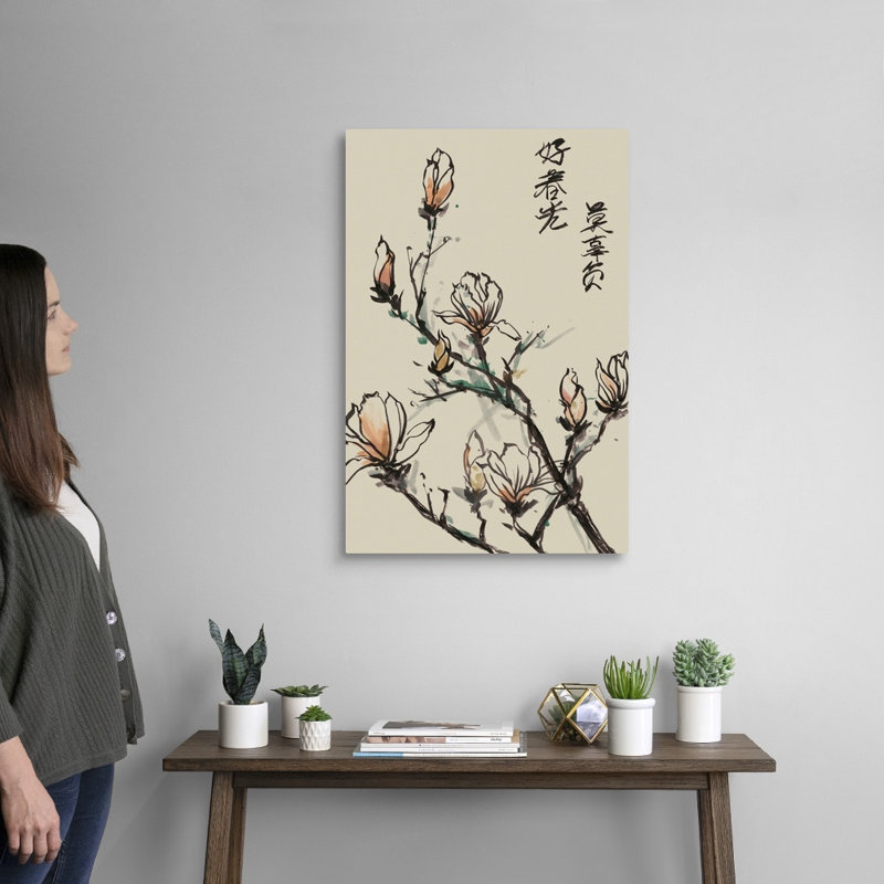 Mandarin Magnolia I, art mural sur toile, Toile tendue, H 24 po x l 36 po x P 1,25 po