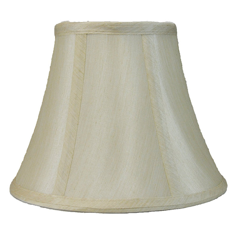 Abat-jour cloche en soie / shantung H 7 po x l 9 po (araignée), Crème