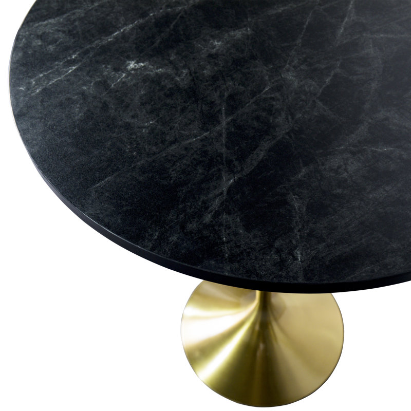 Table de salle à manger Lytina, H 43,52 po x L 27,56 po x l 27,56 po, Noir