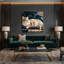 Cats, Himalayan, art mural bleu sur toile-873761638