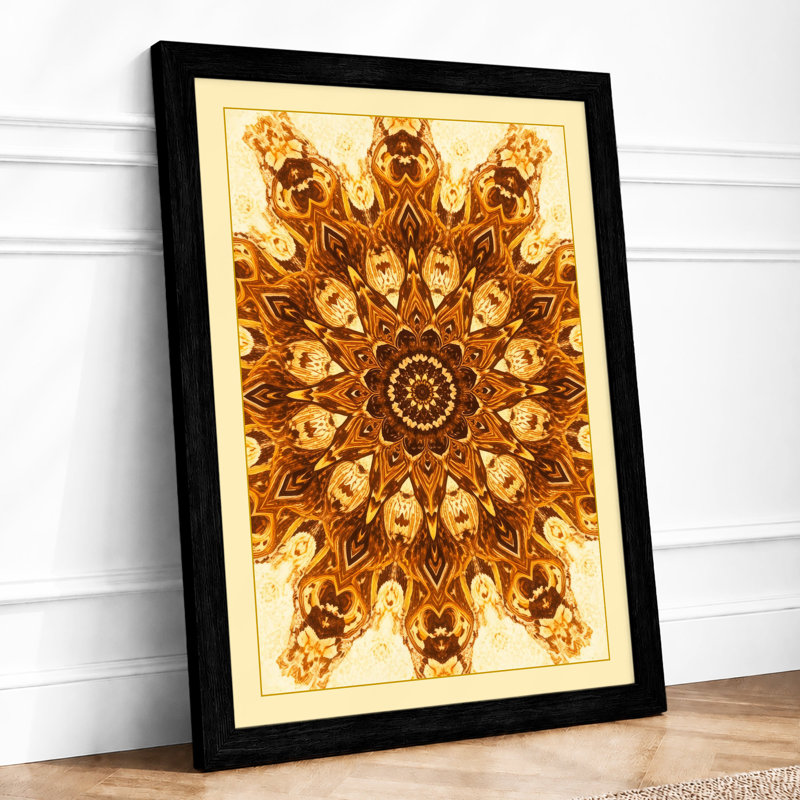 Radiant Mandala Boho - Print, Black, A3 - 42.0 x 29.7 cm
