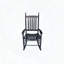 Chaise berçante en bois avec siège large et accoudoirs-338041351