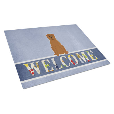 Planche à découper en verre trésors dogue de bourdeaux caroline Welcome Dog