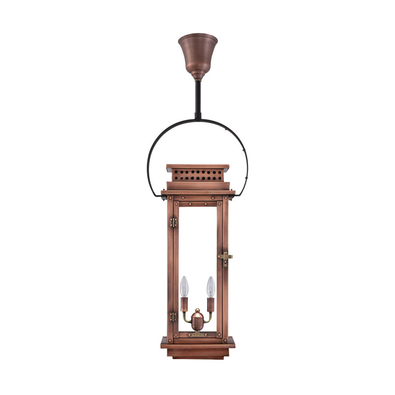 Nouveau Square / Rectangular Lantern, 23" H x 15" W x 13" D