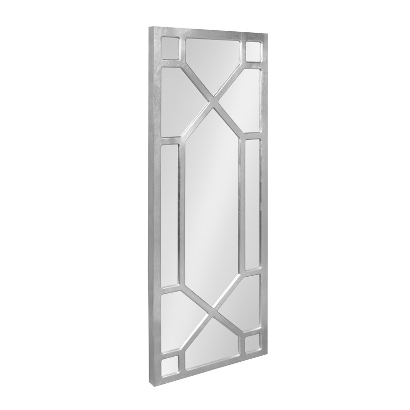 Miroir décoratif biseauté moderne et contemporain Lyra, Argent