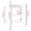 Latitude Run® Bathroom Cabinet With Round Mirror&LED Black 18.5"X18.5"X6.9"-153325067-193539373