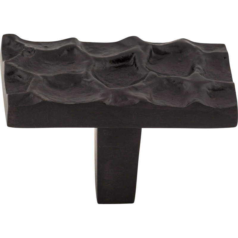 Cobblestone 1 7/8" Length Rectangle Knob, Coal Black