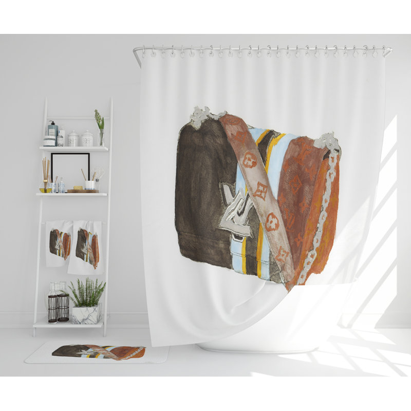 Naydeli Polyester Shower Curtain Set