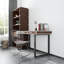 Pieds de table en métal 28 po x 24 po Pieds de bureau robustes Mobilier industriel pour table de salle à manger, table d'ordinateur, table de bureau (2 pièces) - Noir