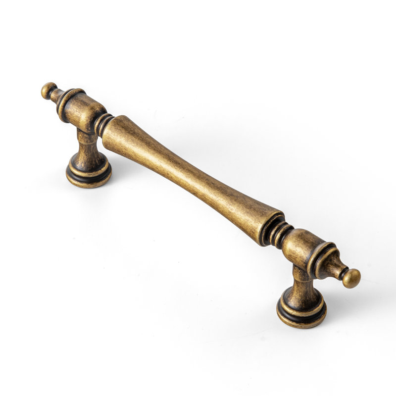 Ensemble de poignées de bar élégantes, Laiton antique, 3.75"