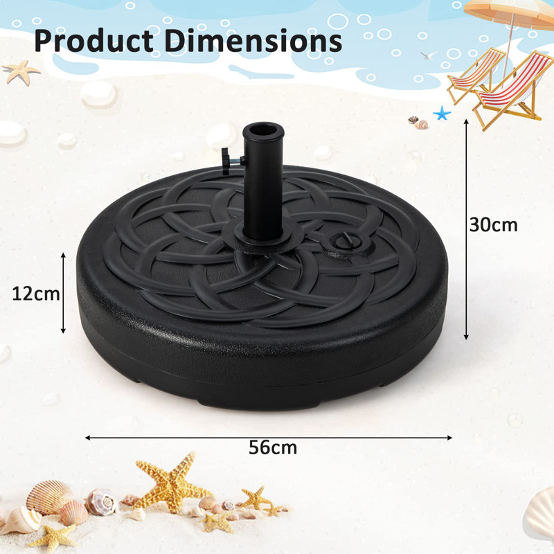 Beeville 2.5kg Plastic Free Standing Umbrella Base