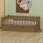 Structure de lit en bois avec barrière de sécurité et lit gigogne-129389341