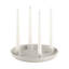 Advent 1.38" Stoneware Tabletop Candelabra-2099227828