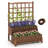 2PCS Raised Garden Bed w/Trellis Drainage Holes Legs Twisting Rope for Backyard