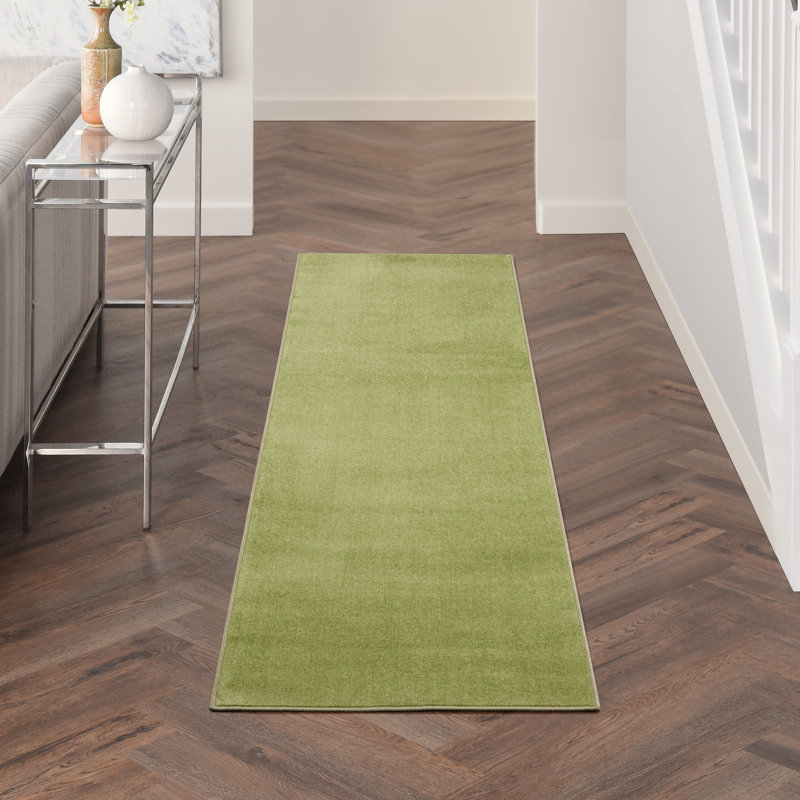 Nourison Essentials Green Indoor/Outdoor Area Rug, Runner 2'2" x 10'