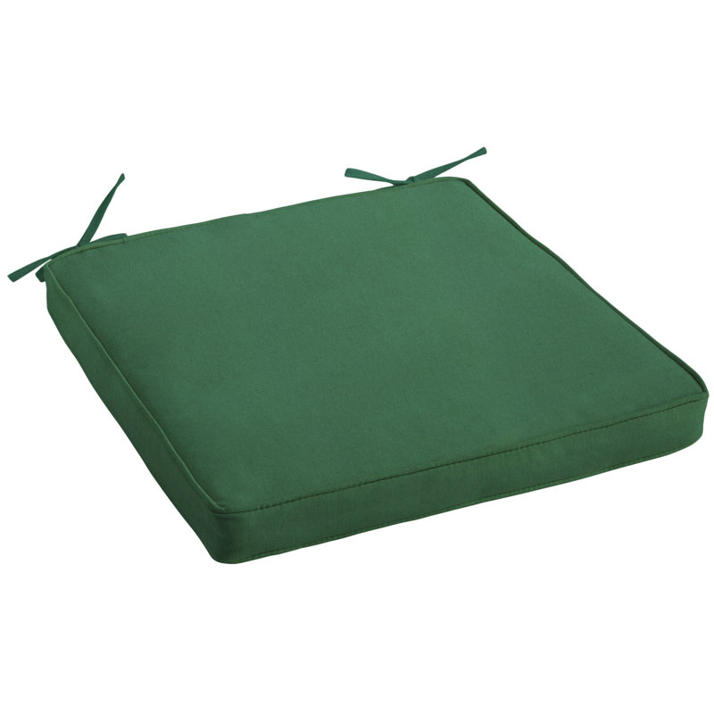 Sunbrella Outdoor 2'' Dining Chair Cushion, Canvas Forest Green Sunbrella Canvas