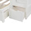 Lit superposé simple au-dessus d'un lit double / simple en blanc avec rangement fonctionnel - Capacité d'organisation longue durée