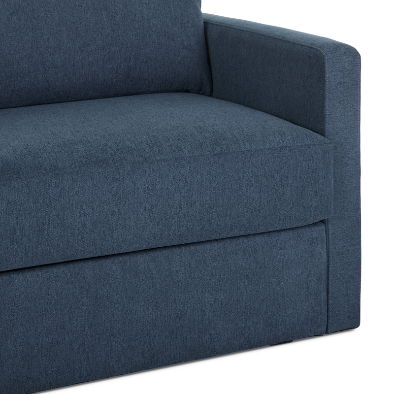 Flex Upholstered Modular Wide Arm Sofa, Dark Gray, 34" H x 111" W x 37" D
