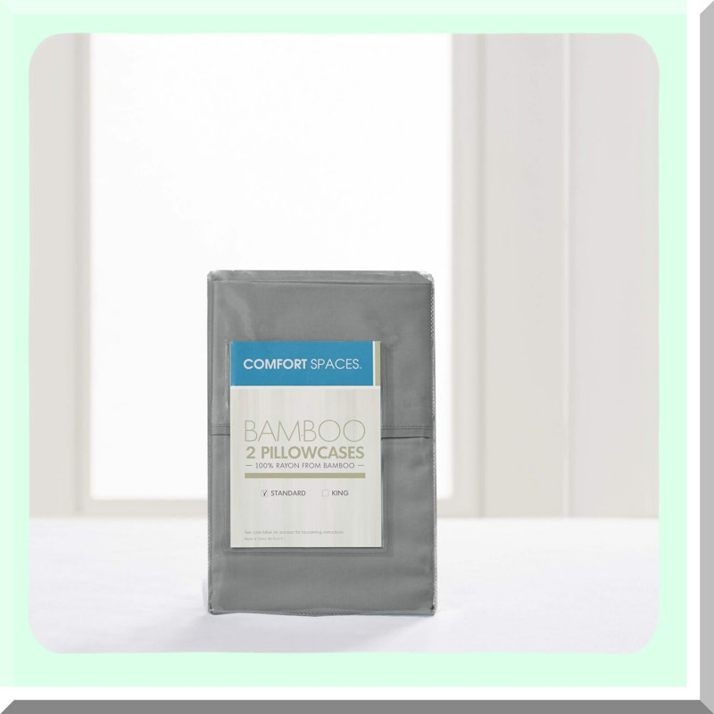 Rayon From Bamboo Cool Ultra Soft Pillowcases - Breathable & Cooling Bedding Set for All Seasons - 2 Piece CS21-1227