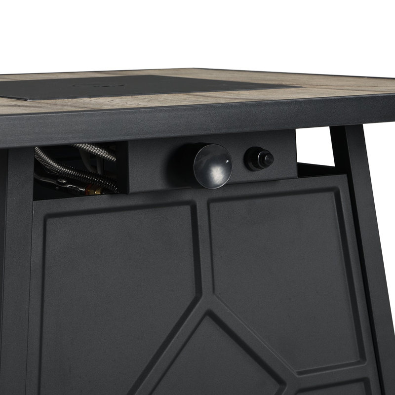 Sittig Square Stone Propane Smokeless Fire Pit Table