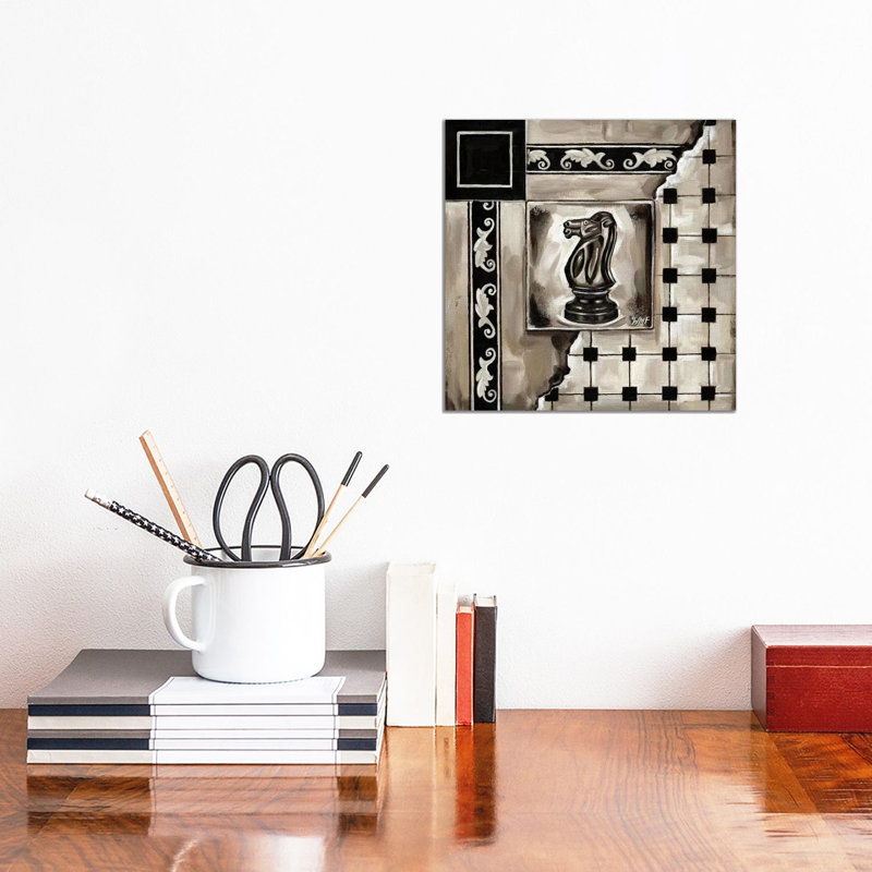 Chess I by Wendy Fields - Wrapped Canvas Painting, 30.48cm H x 30.48cm W x 1.91cm D