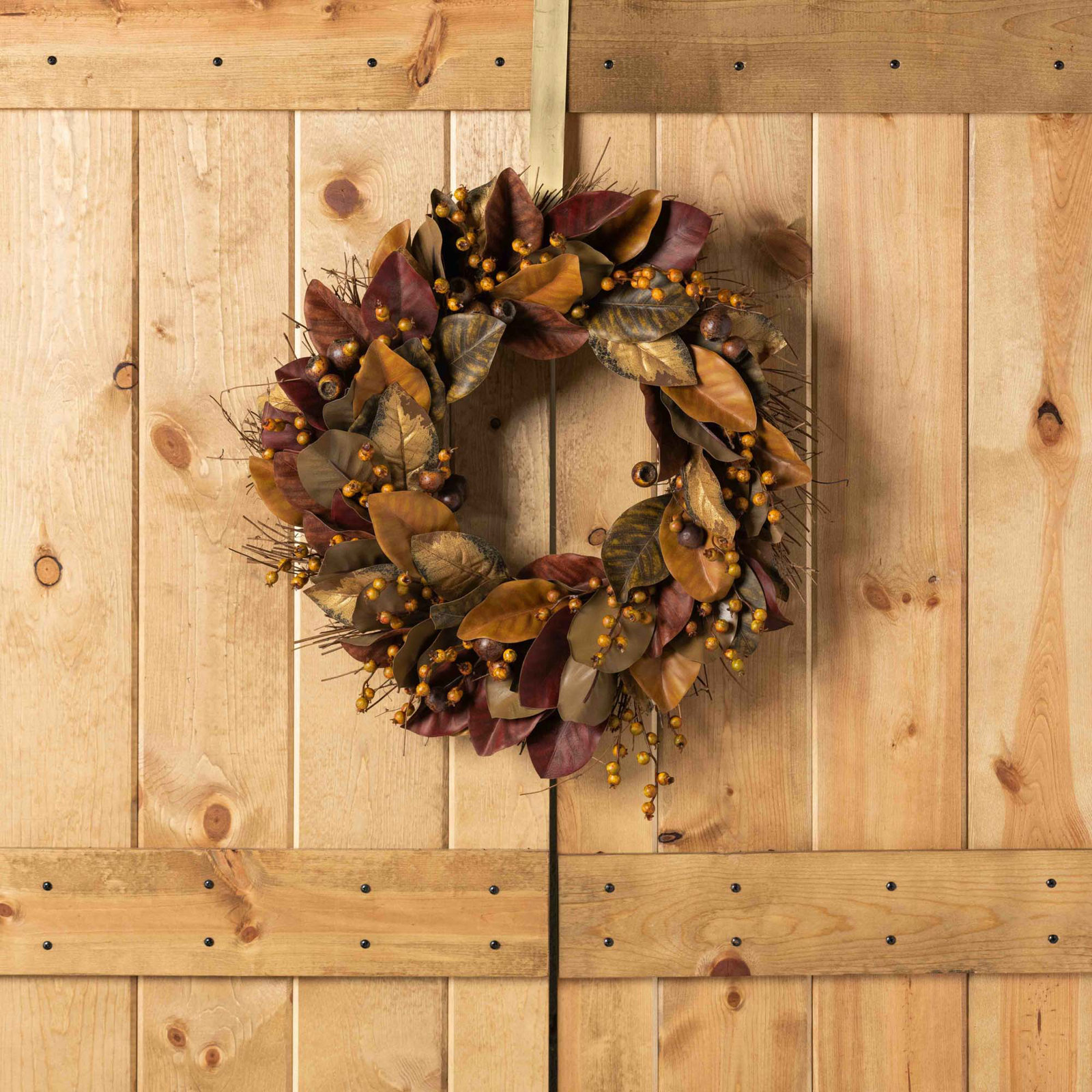 Thanksgiving Silk Wreath, 24" H x 24" W x 6" D