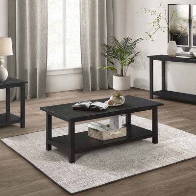 Table basse en bois avec tablette