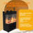 Portable 1500W Electric Fireplace Heater With 3D Flame, Double , For Indoor Use, Home Office, Christmas Decoration Led Portable, Indoor,