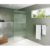 Gaia 38 in. x 78 in. Frameless Fluted Single Fixed Shower Panel