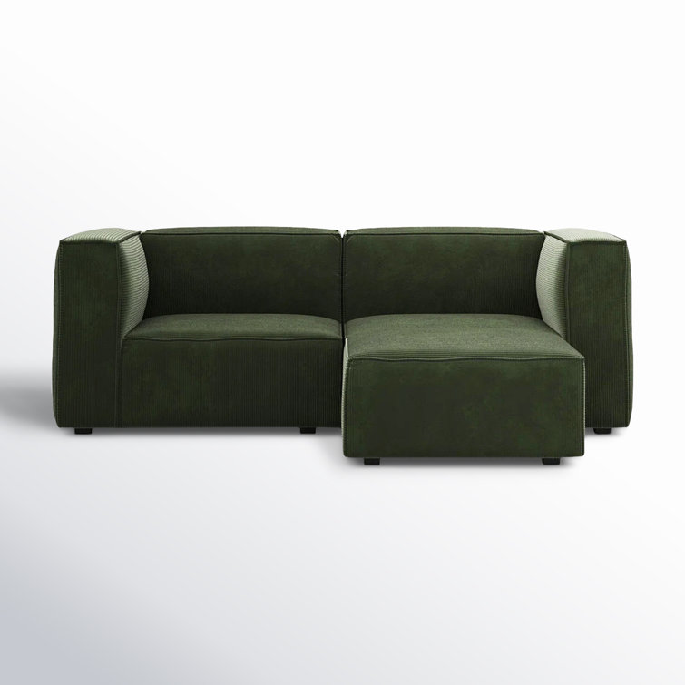 Shonnard 88" Upholstered Modular Sofa and Ottoman