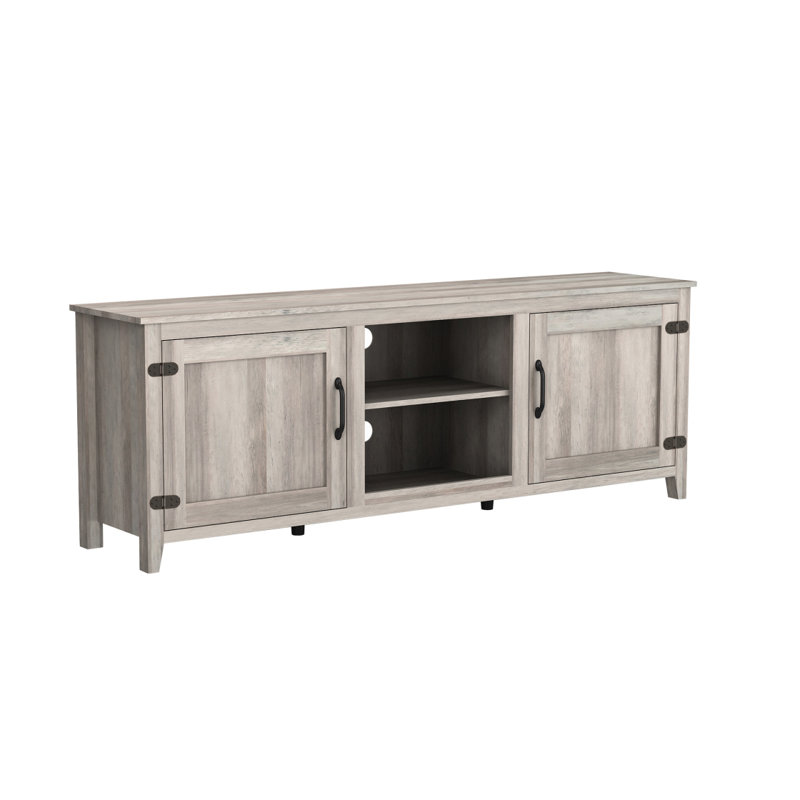 TV Stand Storage Media Console Entertainment Centre With Two Doors Walnut