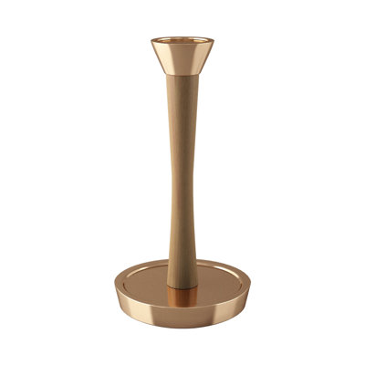 Stainless Steel Stand Up Paper Towel Holder | Easy One-Handed Tear Kitchen Paper Towel Dispenser with Weighted Base for Standard Paper Towel Rolls