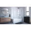 Porte de baignoire demi-cadre à charnière l 56 po x H 58 po Aqua Uno-12646162