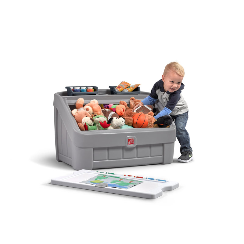 Step2 Gray 2-in-1 Toy Box