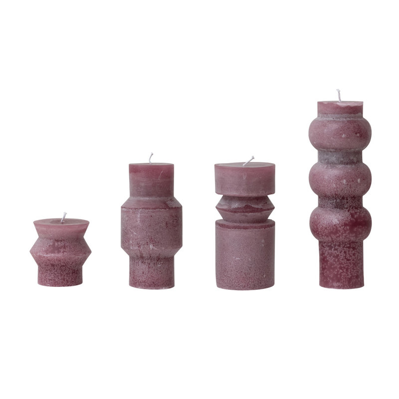 Unscented Pillar Candle, Purple