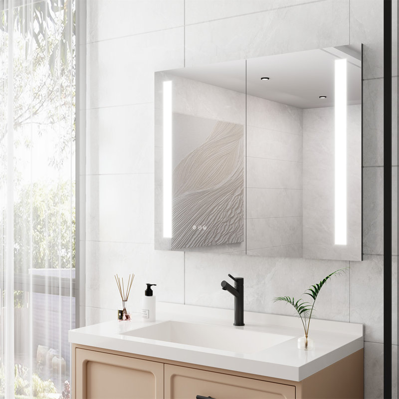 36 X 30 Inch Medicine Cabinet With LED Vanity Mirror