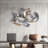 47.2" Large Modern 3D Metal Wall Decor Abstract Geometric Overlapping Art Living Room