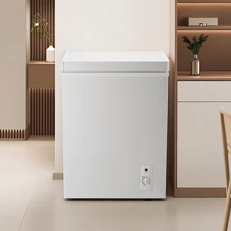 3.5 Cubic Feet Chest Freezer With Adjustable Temperature Controls With Hanging Baskets Electronic Control(-0.4°F To32°F), Top Door Open Freezer